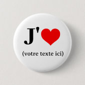 Bouton J'aime (votre texte ici) Button (Vorderseite)