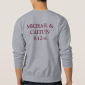 Boutonniere Rose Wedding Trauzeugen Sweatshirt (Rückseite)