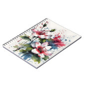 Bouvardia - Aquarellblumen Notizblock (Linke Seite)