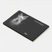 Bouvier des Flandres Abstrakt Art Dog Name Post-it Klebezettel (angewinkelt)