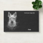 Bouvier des Flandres Abstrakt Art Dog Name Post-it Klebezettel (Büro)