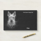 Bouvier des Flandres Abstrakt Art Dog Name Post-it Klebezettel (Auf Schreibtisch)