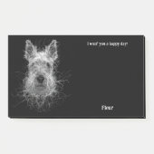 Bouvier des Flandres Abstrakt Art Dog Name Post-it Klebezettel (Vorderseite)