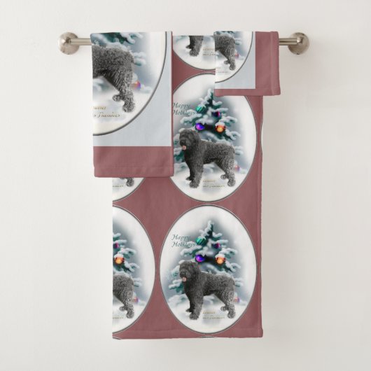 Bouvier des Flandres Christmas Badhandtuch Set (Insitu)