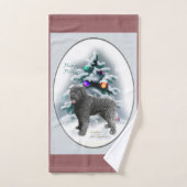 Bouvier des Flandres Christmas Badhandtuch Set (Handtuch)