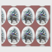 Bouvier des Flandres Christmas Geschenkpapier (Flach)