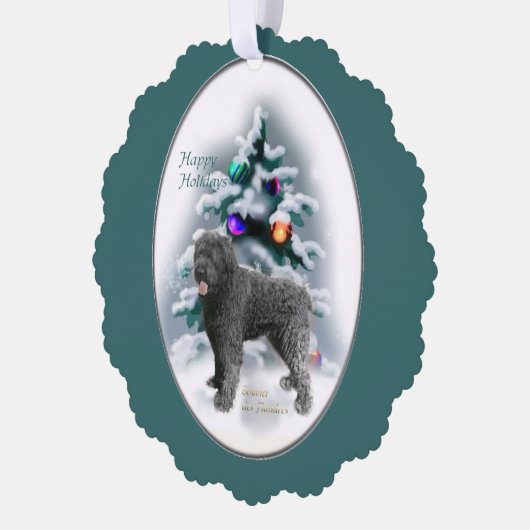 Bouvier des Flandres Christmas Ornament Karte (Links)