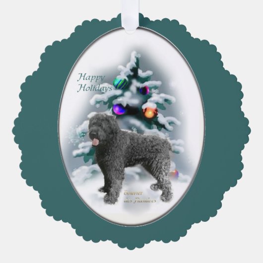 Bouvier des Flandres Christmas Ornament Karte (Vorderseite)