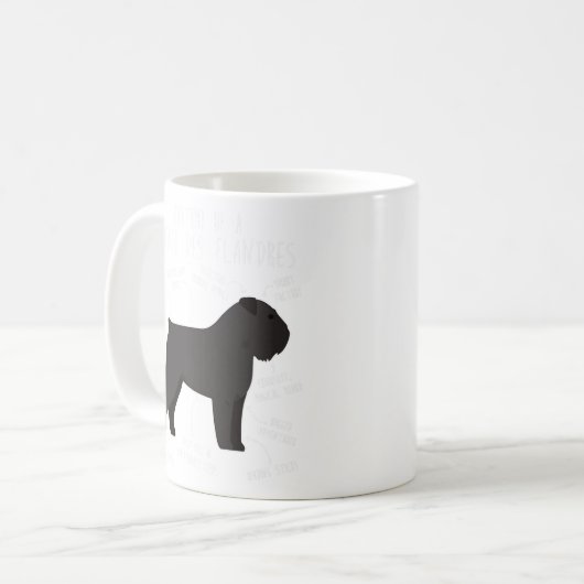 Bouvier Des Flandres Dog Anatomie 2 Kaffeetasse (Vorderseite Links)