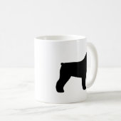Bouvier des Flandres Dog Breed Silhouetten Kaffeetasse (VorderseiteRechts)