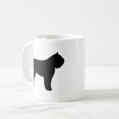 Bouvier des Flandres Dog Breed Silhouetten Kaffeetasse (Vorderseite Links)