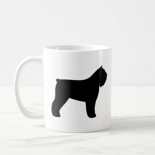 Bouvier des Flandres Dog Breed Silhouetten Kaffeetasse (Links)