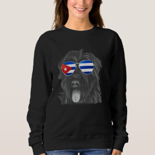 Bouvier des Flandres Dog Kuba Flaggensonnenbrille Sweatshirt