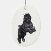 Bouvier des Flandres Dog Kunst, Dichtung und Musik Keramik Ornament (Vorne)