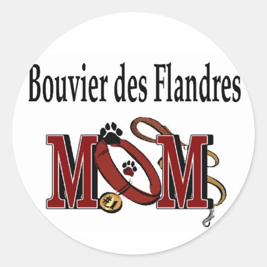 Bouvier des Flandres Dog MAMA Runder Aufkleber (Vorderseite)