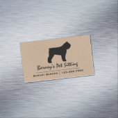 Bouvier des Flandres Dog Silhouette Magnetische Visitenkarte (Beispiel)