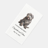 Bouvier des Flandres Dog Wedding Dinner Serviette (Ecke)