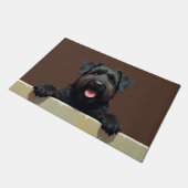 Bouvier des Flandres Fußmatten Kunst Fußmatte (Schrägansicht)