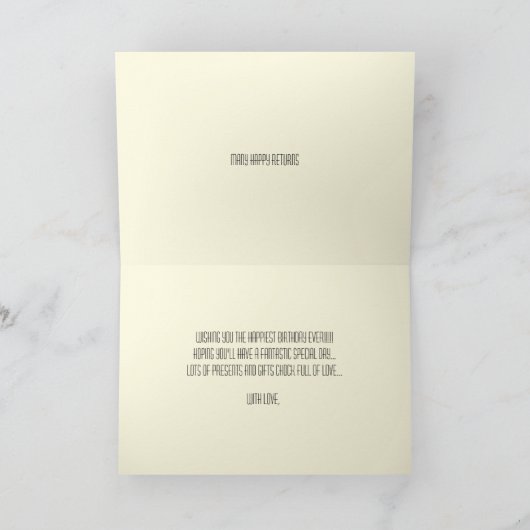 Bouvier DES Flandres - Geburtstag Karte (Innenseite)