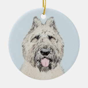 Bouvier des Flandres Gemälde - Originale Hundekuns Keramikornament