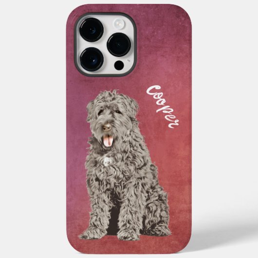Bouvier des Flandres Grunge Case-Mate iPhone Case (Rückseite)