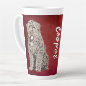 Bouvier des Flandres Grunge Milchtasse (Linke Ecke)