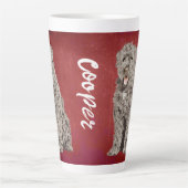 Bouvier des Flandres Grunge Milchtasse (Vorderseite)