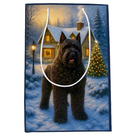 Bouvier des Flandres Holiday  Mittlere Geschenktüte (Vorderseite)