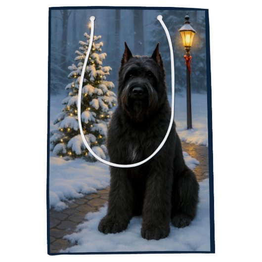 Bouvier des Flandres Holiday  Mittlere Geschenktüte (Vorderseite)