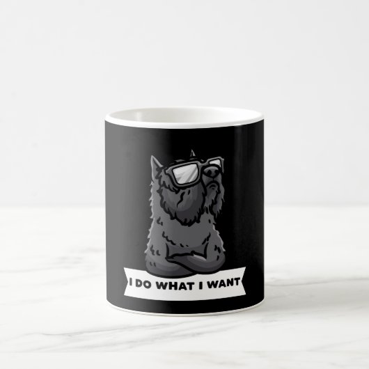Bouvier des Flandres Ich tue, was ich Stubborn Hun Kaffeetasse (Mittel)