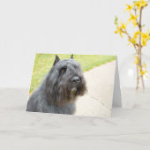 Bouvier des Flandres Karte (Gelbe Blume)