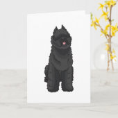 Bouvier des Flandres Karte (Gelbe Blume)