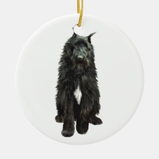 Bouvier des Flandres Keramik Ornament (Vorne)