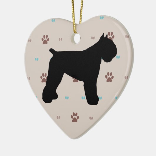 Bouvier des Flandres Keramikornament (Links)