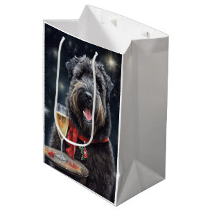 Bouvier des Flandres Neues Jahr Mittlere Geschenktüte