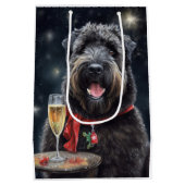 Bouvier des Flandres Neues Jahr Mittlere Geschenktüte (Rückseite)