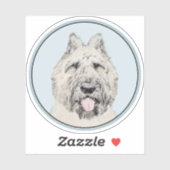 Bouvier des Flandres Painting - Original Dog Art Aufkleber (Blatt)