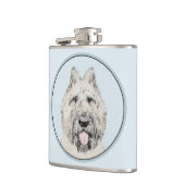 Bouvier des Flandres Painting - Original Dog Art Flachmann (Links)