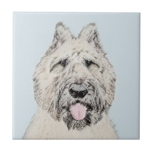 Bouvier des Flandres Painting - Original Dog Art Fliese (Vorderseite)