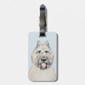 Bouvier des Flandres Painting - Original Dog Art Gepäckanhänger (Rückseite vertikal)