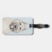 Bouvier des Flandres Painting - Original Dog Art Gepäckanhänger (Rückseite horizontal)