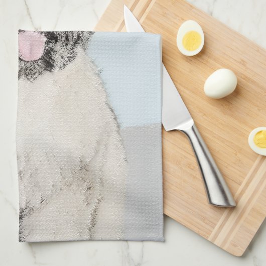 Bouvier des Flandres Painting - Original Dog Art Geschirrtuch (Viertel Falte)