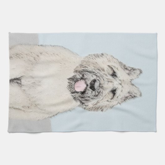 Bouvier des Flandres Painting - Original Dog Art Geschirrtuch (Horizontal)