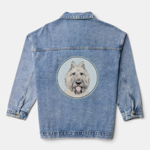Bouvier des Flandres Painting - Original Dog Art Jeansjacke