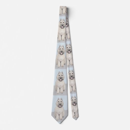 Bouvier des Flandres Painting - Original Dog Art Krawatte (Vorderseite)