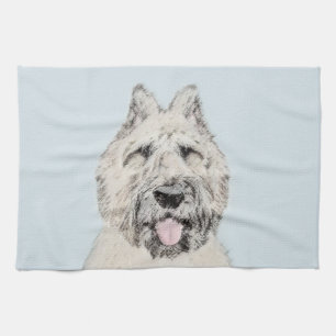 Bouvier des Flandres Painting - Original Dog Art Küchentuch