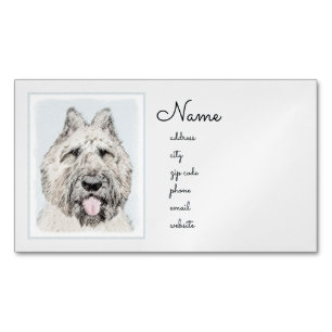 Bouvier des Flandres Painting - Original Dog Art Magnetische Visitenkarte