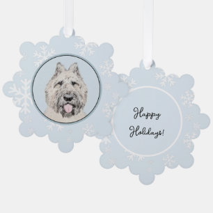Bouvier des Flandres Painting - Original Dog Art Ornament Karte