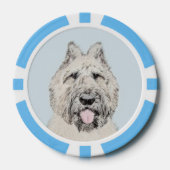 Bouvier des Flandres Painting - Original Dog Art Pokerchips (Vorderseite)
