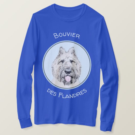 Bouvier des Flandres Painting - Original Dog Art T-Shirt (Design vorne)